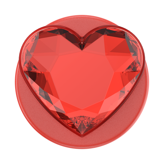 Crystal Heart Rosso — MagSafe PopGrip - US 97098