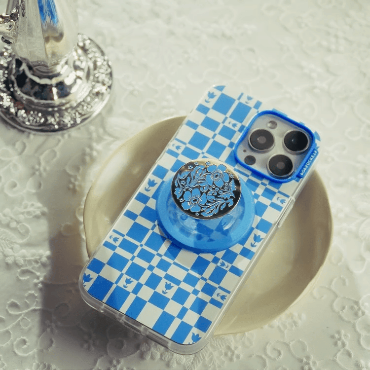 Enamel Lace Blue Vermeer — MagSafe PopGrip - US 00077