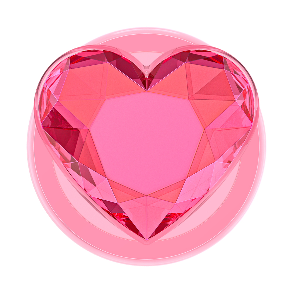Crystal Heart Neon Pink —  MagSafe PopGrip - US 07912