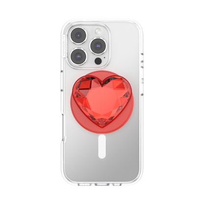 Crystal Heart Rosso —  MagSafe PopGrip - US 79608