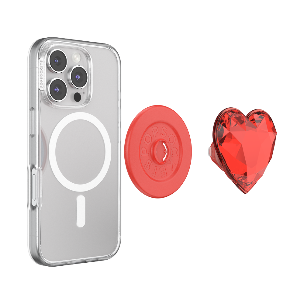 Crystal Heart Rosso —  MagSafe PopGrip - US 26862