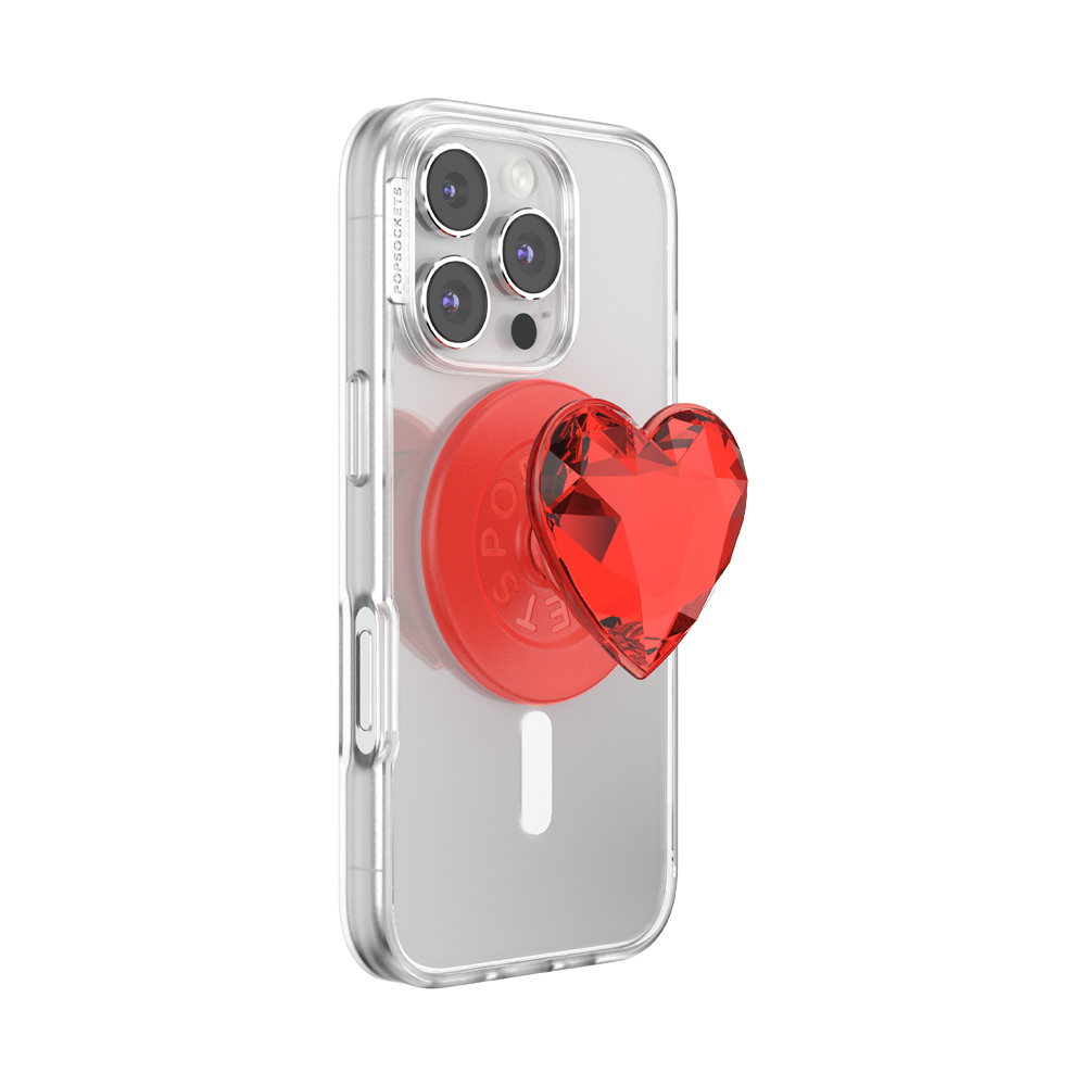 Crystal Heart Rosso —  MagSafe PopGrip - US 66273