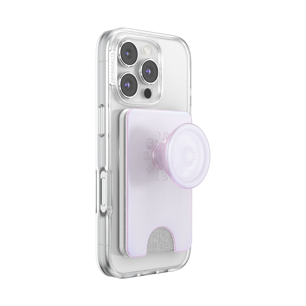Opalescent White — MagSafe Kick-Out PopWallet+ & Stand - US 38980