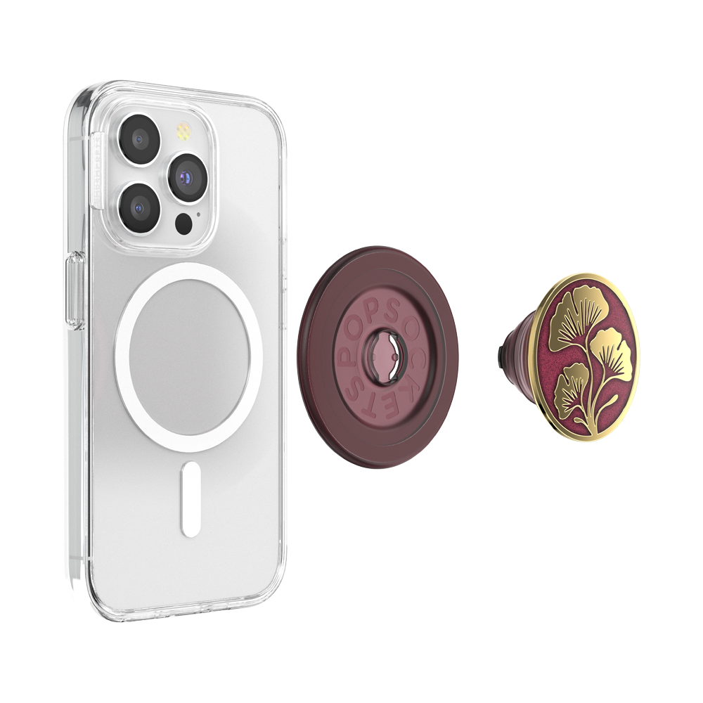 Enamel Ginkgo Oxblood — MagSafe PopGrip - US 33880