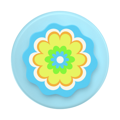 Molded Flower Kaleidoscope Blue — MagSafe PopGrip - US 89278