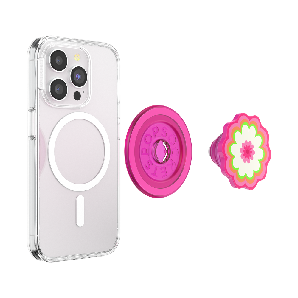 Molded Flower Kaleidoscope Pink — MagSafe PopGrip - US 06015