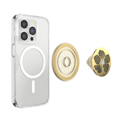 Enamel Mae Flower with Pearl — MagSafe PopGrip - US 75969
