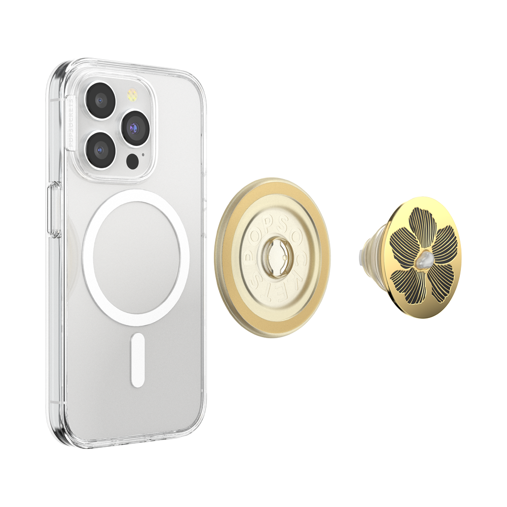 Enamel Mae Flower with Pearl — MagSafe PopGrip - US 76548