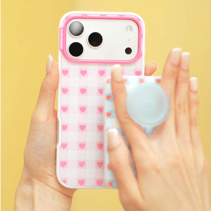 Blush Gingham — iPhone 17e/16e MagSafe Case - US 23644