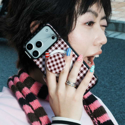 Black Cherry Gingham — iPhone 13 Pro MagSafe Case - US 00376